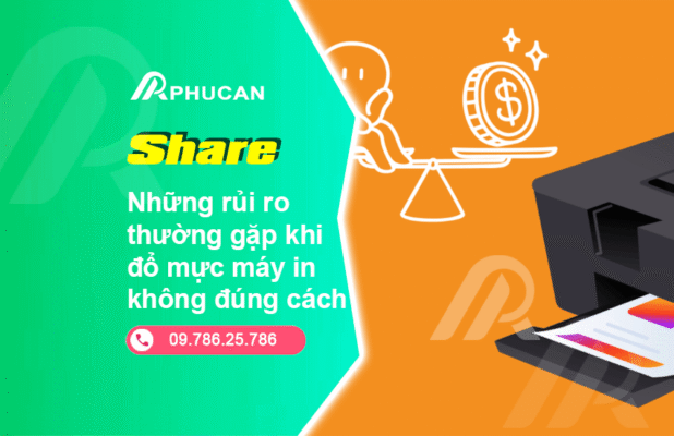 rủi ro khi đổ mực máy in