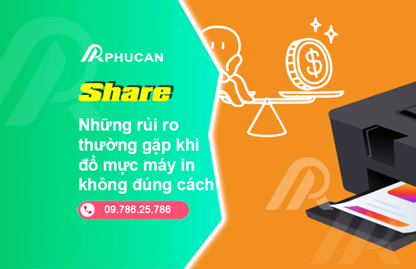 rủi ro khi đổ mực máy in
